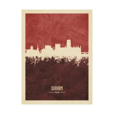Michael Tompsett 'Durham England Skyline Red II' Canvas Art,35x47
